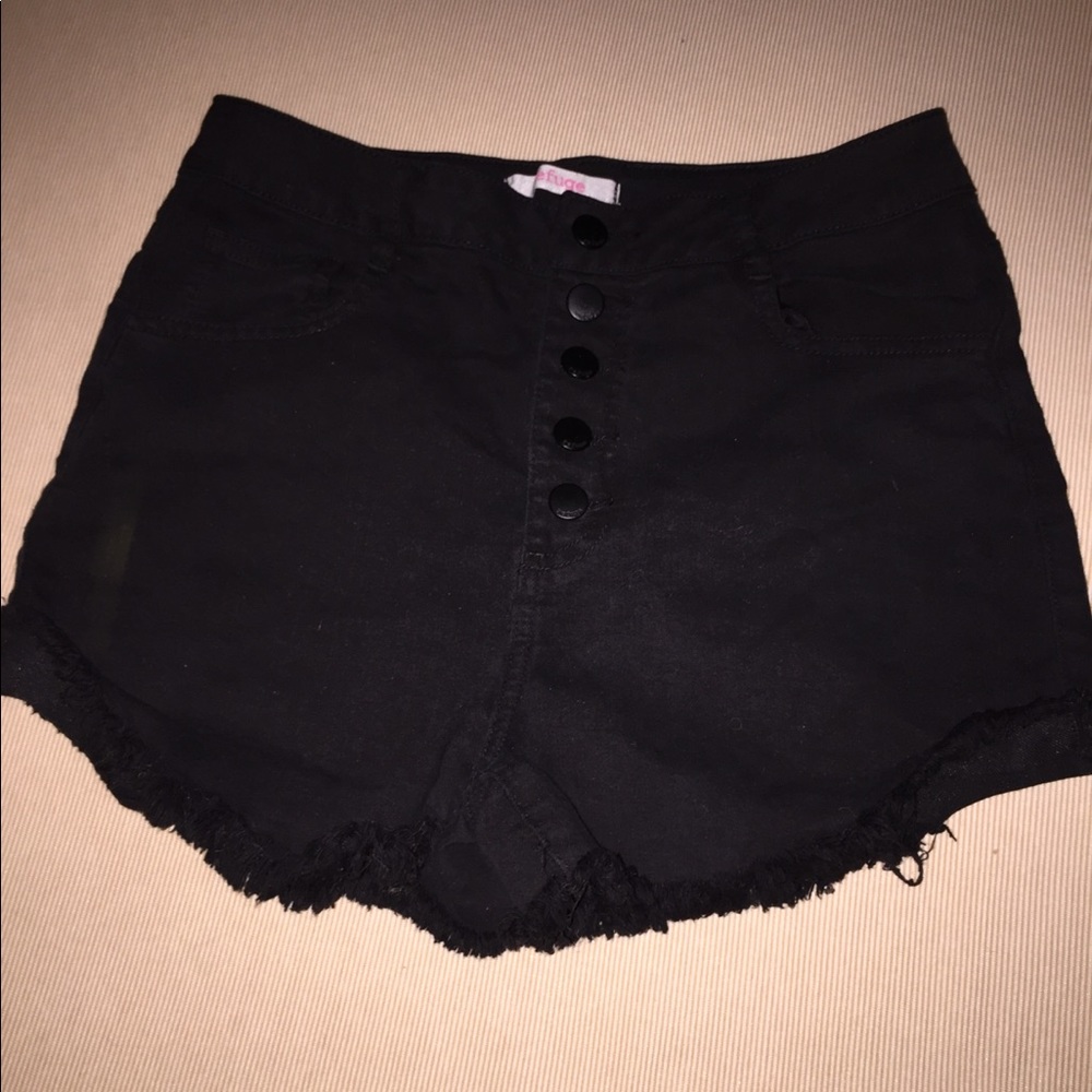 Black high waist shorts
